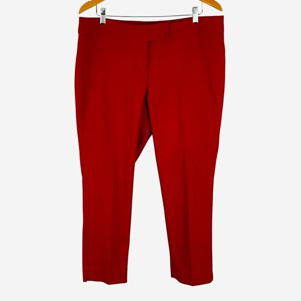 Talbots Signature Womens Ankle Pants Size 16P Petite Mid Rise Pockets Stretch